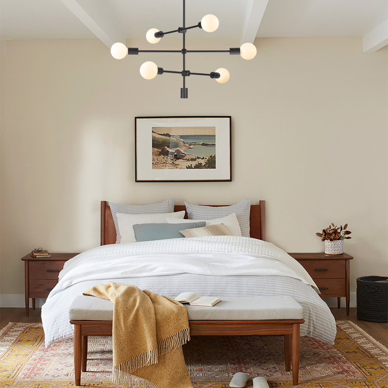 Mercer41 Dycus 6 - Light Dimmable Sputnik Modern Linear Chandelier